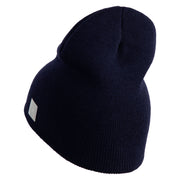 US Submarine Sign Embroidered Heavyweight Classic Knit Short Beanie - Navy OSFM