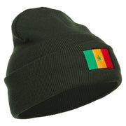 Senegal Flag Embroidered Long Beanie