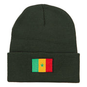 Senegal Flag Embroidered Long Beanie