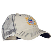 US Coast Guard Anchors Logo Embroidered Low Profile Cotton Mesh Cap