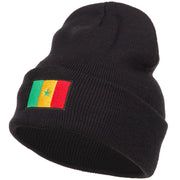 Senegal Flag Embroidered Long Beanie