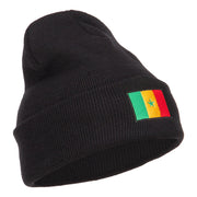 Senegal Flag Embroidered Long Beanie