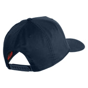 Maple Bonsai Embroidered Solid Cotton Twill 5 Panel Prostyle Snap Cap - Navy OSFM
