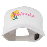 USA State Nebraska Goldenrod Embroidered Low Profile Cap