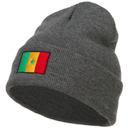 Senegal Flag Embroidered Long Beanie