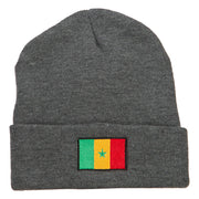 Senegal Flag Embroidered Long Beanie