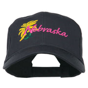 USA State Nebraska Goldenrod Embroidered Low Profile Cap