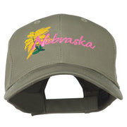 USA State Nebraska Goldenrod Embroidered Low Profile Cap