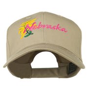 USA State Nebraska Goldenrod Embroidered Low Profile Cap