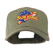 Surfing Board Logo Embroidered Cap