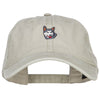 Siberian Husky Embroidered Washed Buckled Cap