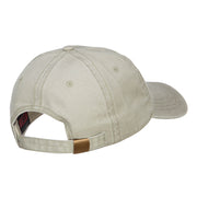 Siberian Husky Embroidered Washed Buckled Cap