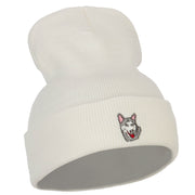 Siberian Husky Embroidered Long Beanie