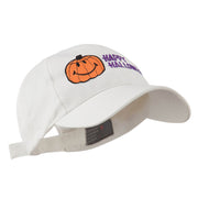 Happy Halloween Smile Pumpkin Embroidered Cap