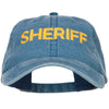 Sheriff Embroidered Washed Buckled Cap