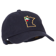 Minnesota Showy Lady's Slippers with Map Embroidered Unstructured Cap