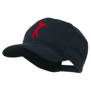 Silhouette of Golfer Swing Embroidered Cap