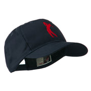 Silhouette of Golfer Swing Embroidered Cap