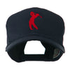 Silhouette of Golfer Swing Embroidered Cap