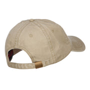 Siberian Husky Embroidered Washed Buckled Cap