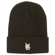 Siberian Husky Embroidered Long Beanie