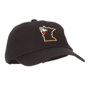 Minnesota Showy Lady's Slippers with Map Embroidered Unstructured Cap