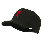 Silhouette of Golfer Swing Embroidered Cap