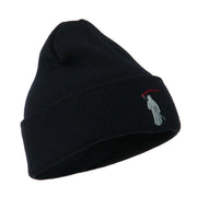 Halloween Solid Image of the Grim Reaper Embroidered Long Beanie