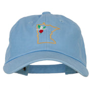 Minnesota Showy Lady's Slippers with Map Embroidered Unstructured Cap