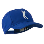 Silhouette of Golfer Swing Embroidered Cap