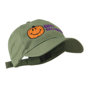 Happy Halloween Smile Pumpkin Embroidered Cap