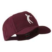 Silhouette of Golfer Swing Embroidered Cap