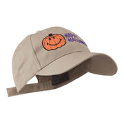 Happy Halloween Smile Pumpkin Embroidered Cap