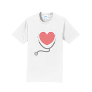 Stethoscope Heart Crew Neck T-Shirt Graphic Shirt