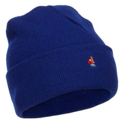 Mini Sailboat Embroidered Long Beanie