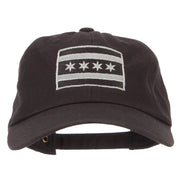 Silver Chicago Flag Embroidered Unstructured Washed Cap