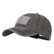 Silver Line USA Flag Embroidered Washed Cap