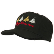 Merry Christmas Trees Embroidered Cap