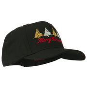 Merry Christmas Trees Embroidered Cap