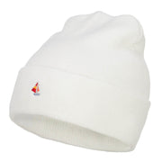 Mini Sailboat Embroidered Long Beanie