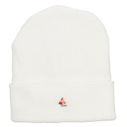 Mini Sailboat Embroidered Long Beanie