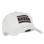 Silver Chicago Flag Embroidered Unstructured Washed Cap