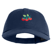 Tomato Vine Embroidered Low Profile Dyed Cotton Twill Cap - Navy OSFM