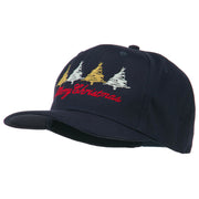 Merry Christmas Trees Embroidered Cap