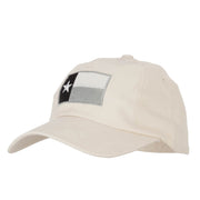 Silver Texas Flag Embroidered Unstructured Washed Cap