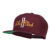 Ski Club Embroidered Snapback Cap