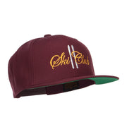 Ski Club Embroidered Snapback Cap