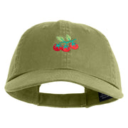 Tomato Vine Embroidered Low Profile Dyed Cotton Twill Cap - Cactus OSFM