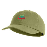 Tomato Vine Embroidered Low Profile Dyed Cotton Twill Cap - Cactus OSFM