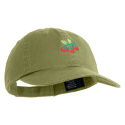 Tomato Vine Embroidered Low Profile Dyed Cotton Twill Cap - Cactus OSFM